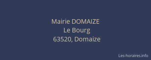 Mairie DOMAIZE