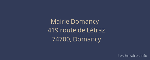 Mairie Domancy