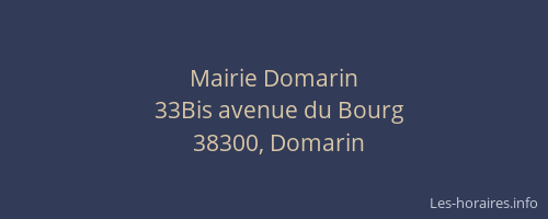 Mairie Domarin