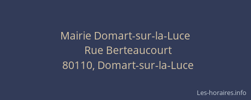 Mairie Domart-sur-la-Luce