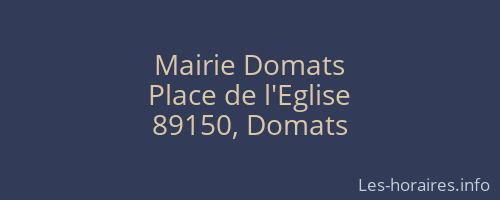 Mairie Domats