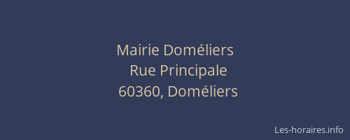 Mairie Dom&eacute;liers