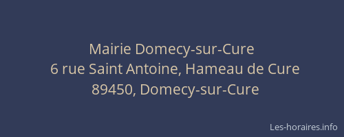 Mairie Domecy-sur-Cure