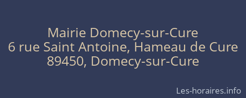 Mairie Domecy-sur-Cure