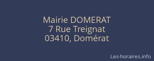 Mairie DOMERAT