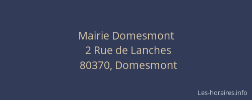 Mairie Domesmont