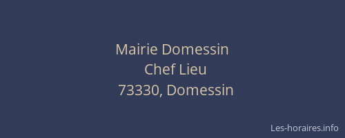 Mairie Domessin