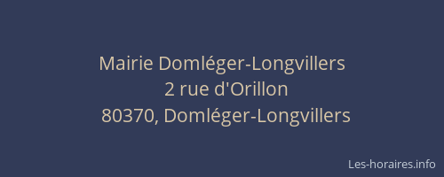 Mairie Domléger-Longvillers