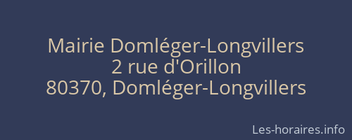 Mairie Domléger-Longvillers