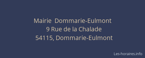 Mairie  Dommarie-Eulmont