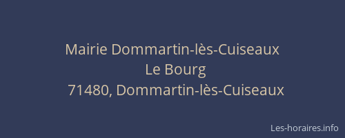 Mairie Dommartin-l&egrave;s-Cuiseaux