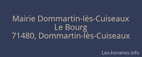 Mairie Dommartin-lès-Cuiseaux