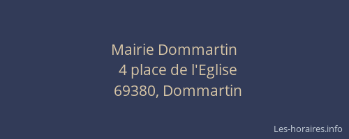 Mairie Dommartin