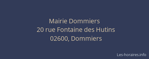 Mairie Dommiers