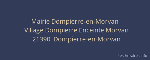 Mairie Dompierre-en-Morvan