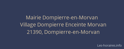 Mairie Dompierre-en-Morvan