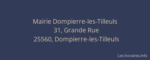 Mairie Dompierre-les-Tilleuls