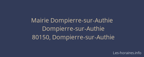 Mairie Dompierre-sur-Authie