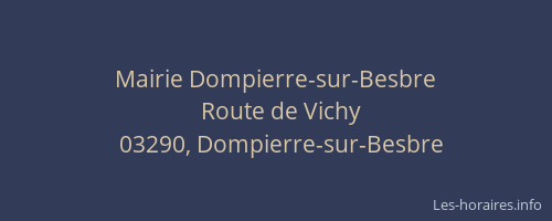 Mairie Dompierre-sur-Besbre