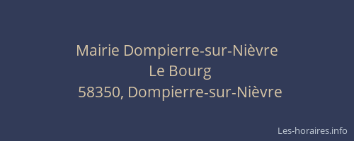 Mairie Dompierre-sur-Ni&egrave;vre