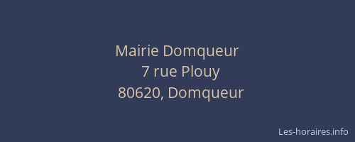 Mairie Domqueur