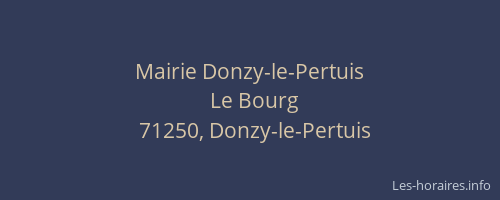 Mairie Donzy-le-Pertuis