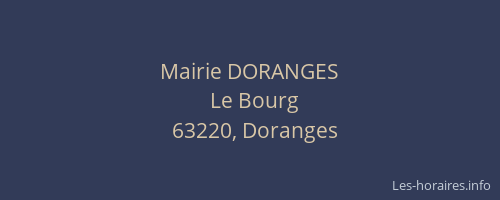 Mairie DORANGES
