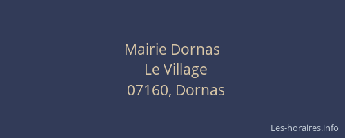 Mairie Dornas