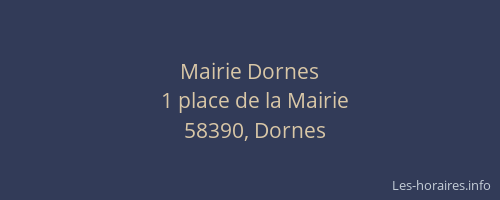 Mairie Dornes
