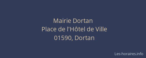 Mairie Dortan