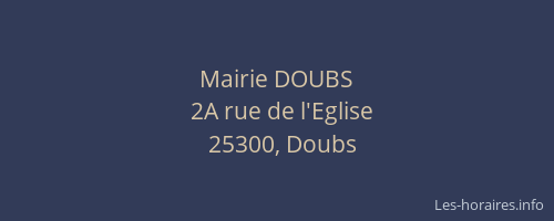 Mairie DOUBS