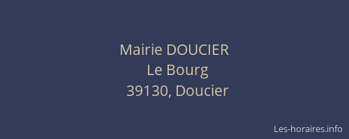 Mairie DOUCIER