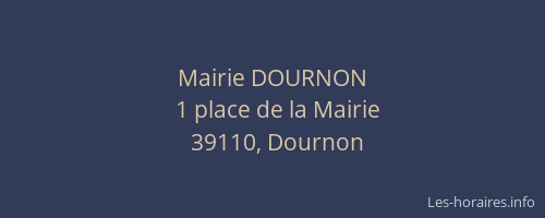 Mairie DOURNON