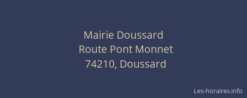 Mairie Doussard