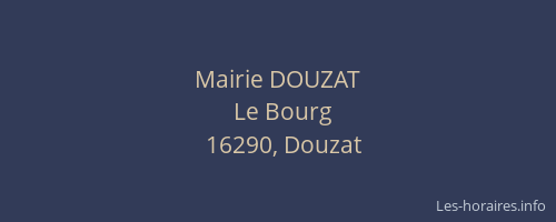 Mairie DOUZAT