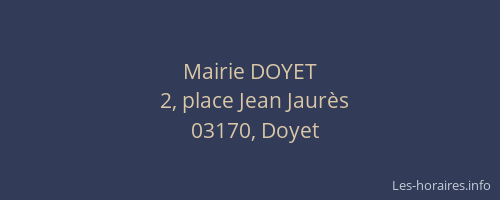 Mairie DOYET