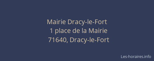 Mairie Dracy-le-Fort