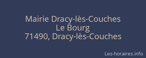 Mairie Dracy-lès-Couches