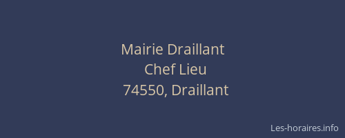 Mairie Draillant
