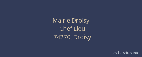 Mairie Droisy
