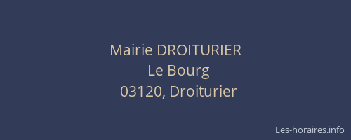 Mairie DROITURIER