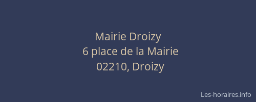 Mairie Droizy