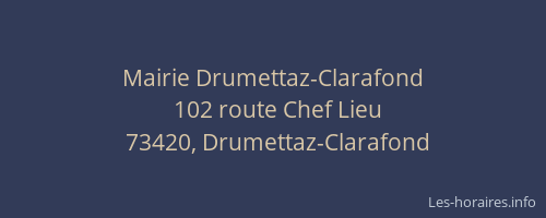Mairie Drumettaz-Clarafond