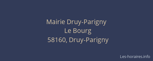 Mairie Druy-Parigny
