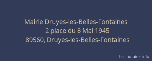 Mairie Druyes-les-Belles-Fontaines
