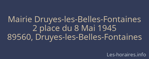 Mairie Druyes-les-Belles-Fontaines