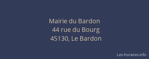 Mairie du Bardon