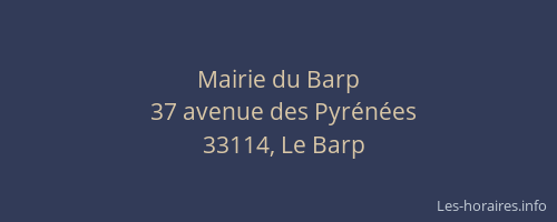 Mairie du Barp