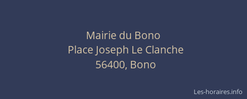 Mairie du Bono