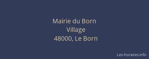Mairie du Born